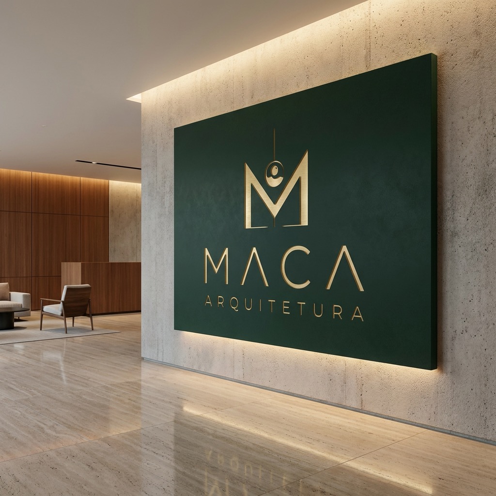 Painel interno MACA Arquitetura