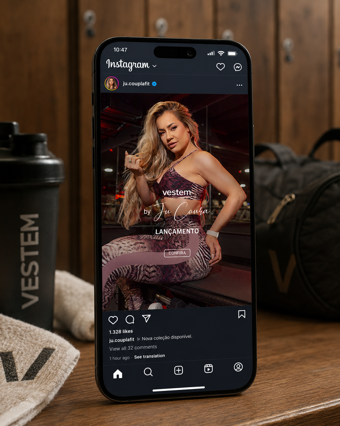 Campanha Vestem Ju Coura aplicada em Instagram