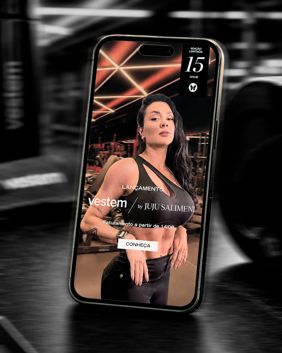 Tela mobile de lançamento da campanha